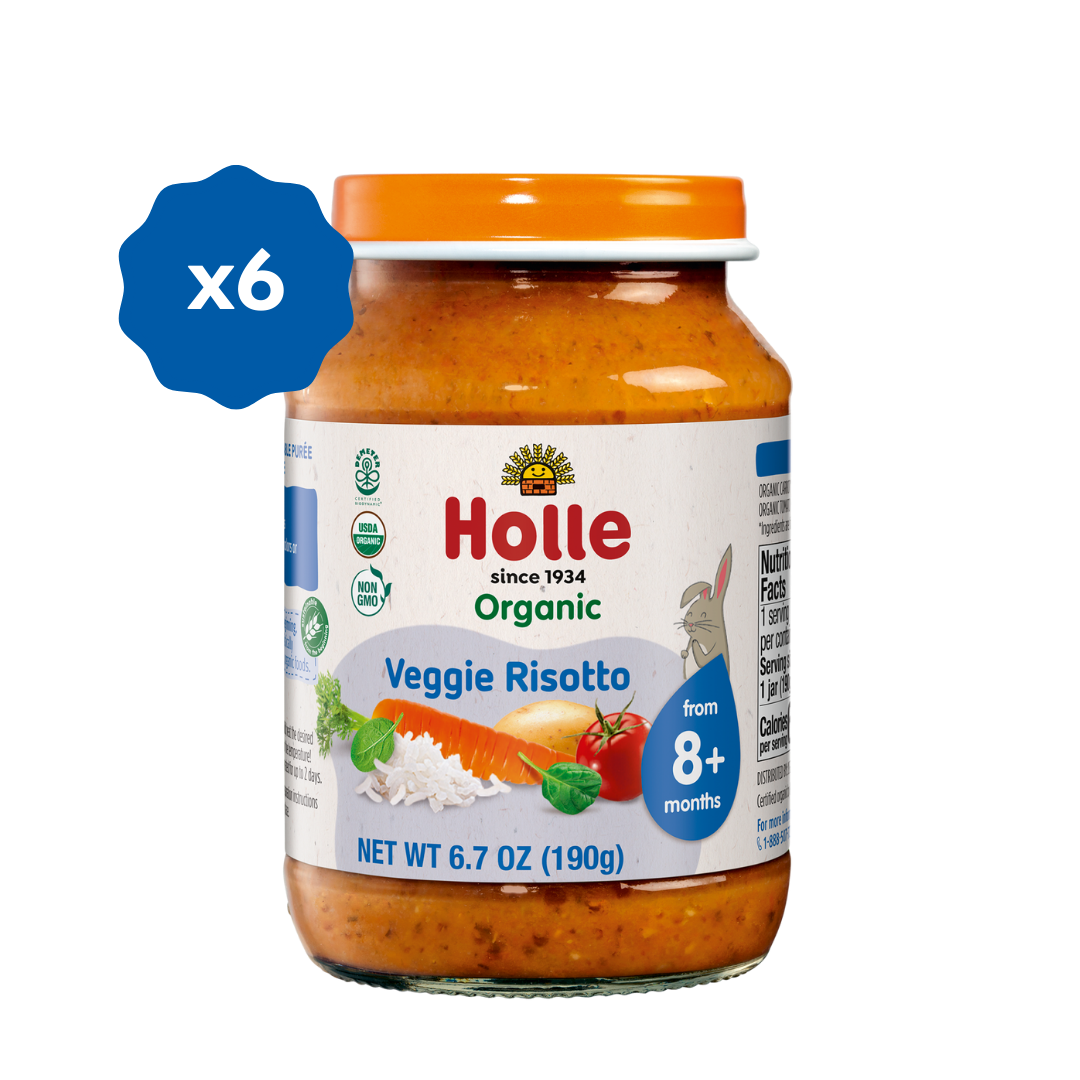 Holle Organic Baby Food Jar - Veggie Risotto - 6 Jars