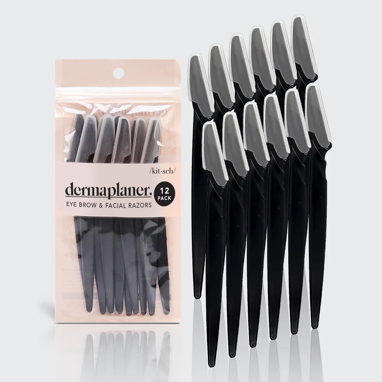 Kitsch Dermaplaning Tool 12pk | Eco-Friendly Black