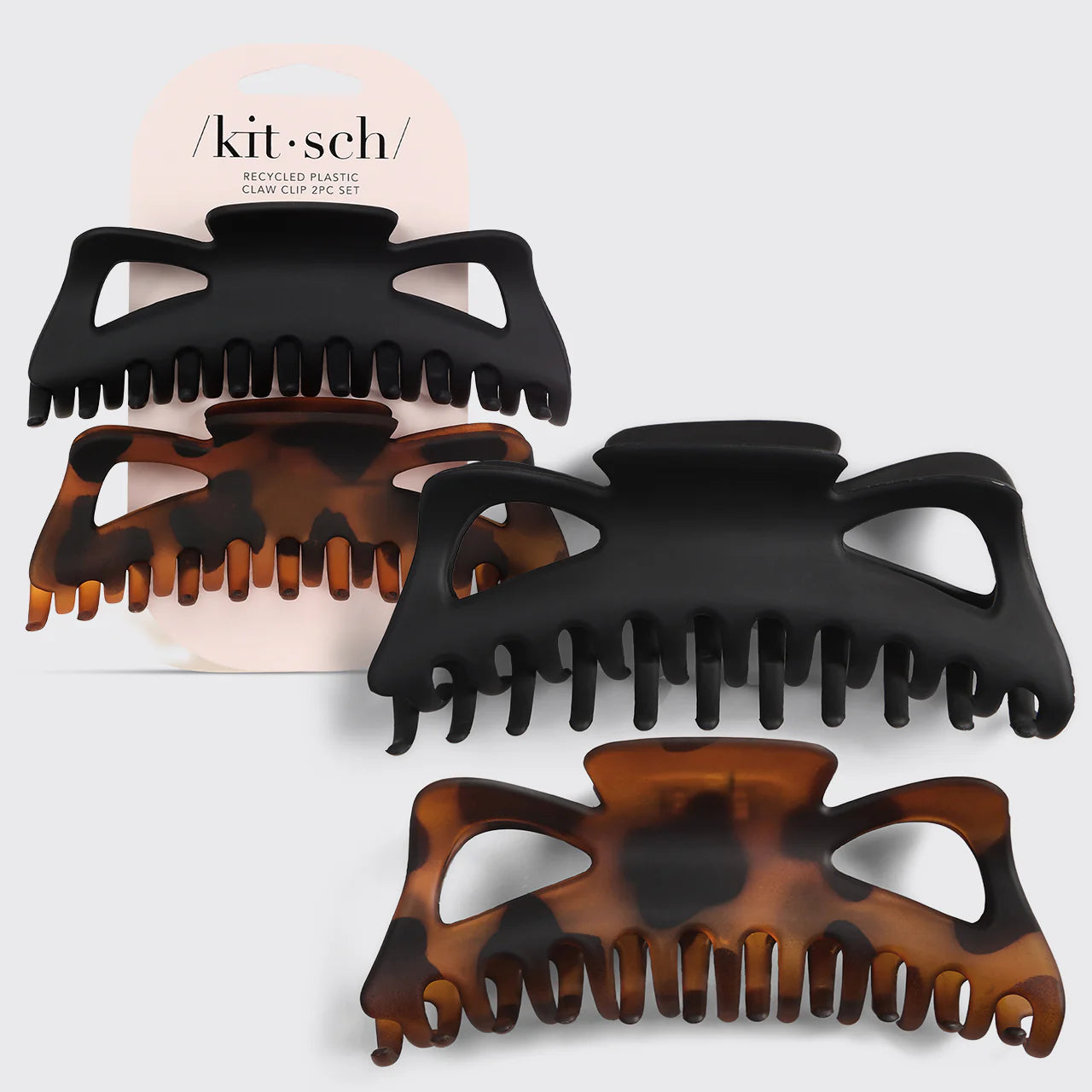 Kitsch Jumbo Classic Claw Clips 2pc - Recycled Plastic