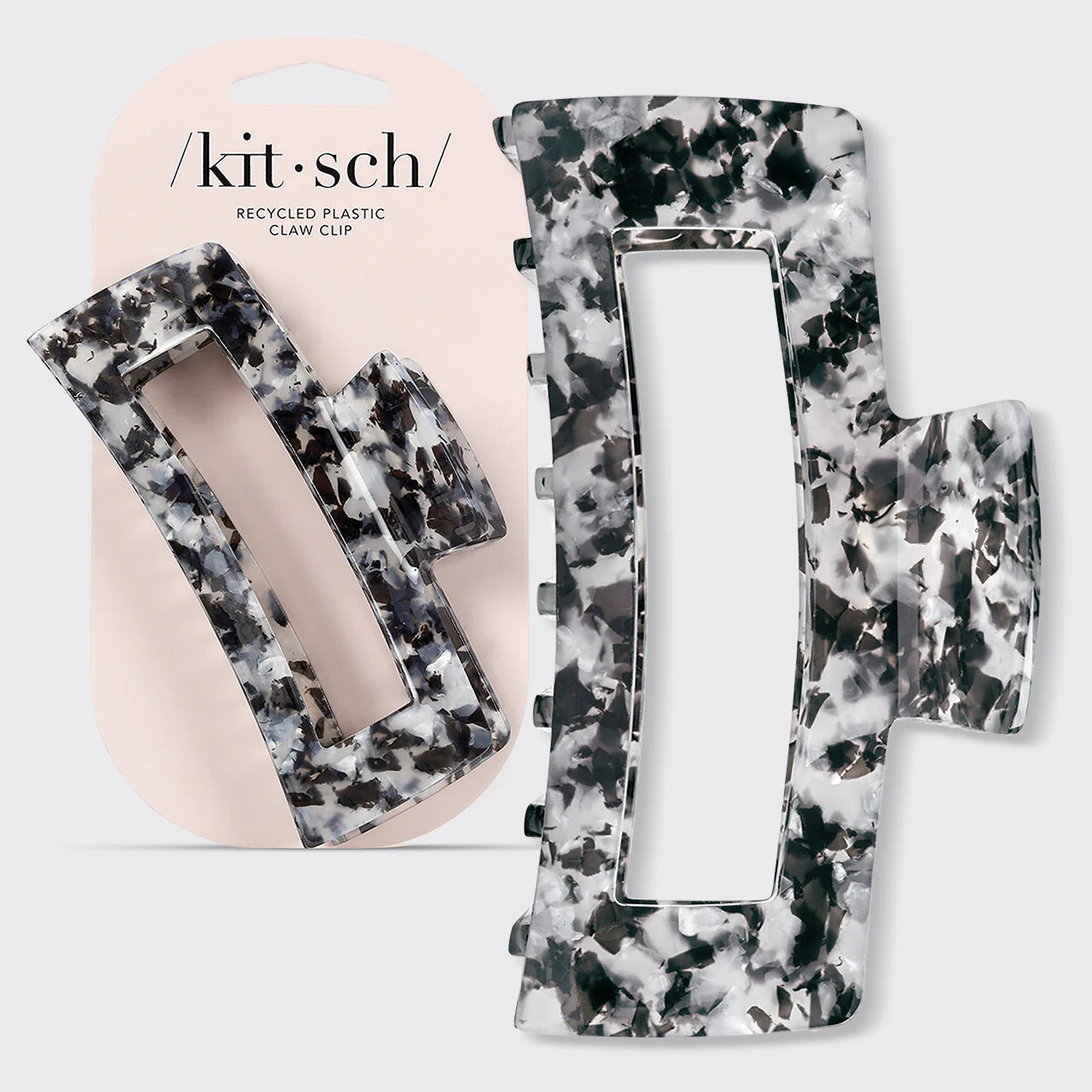 Kitsch Eco-Friendly Jumbo Open Shape Claw Clip - Black