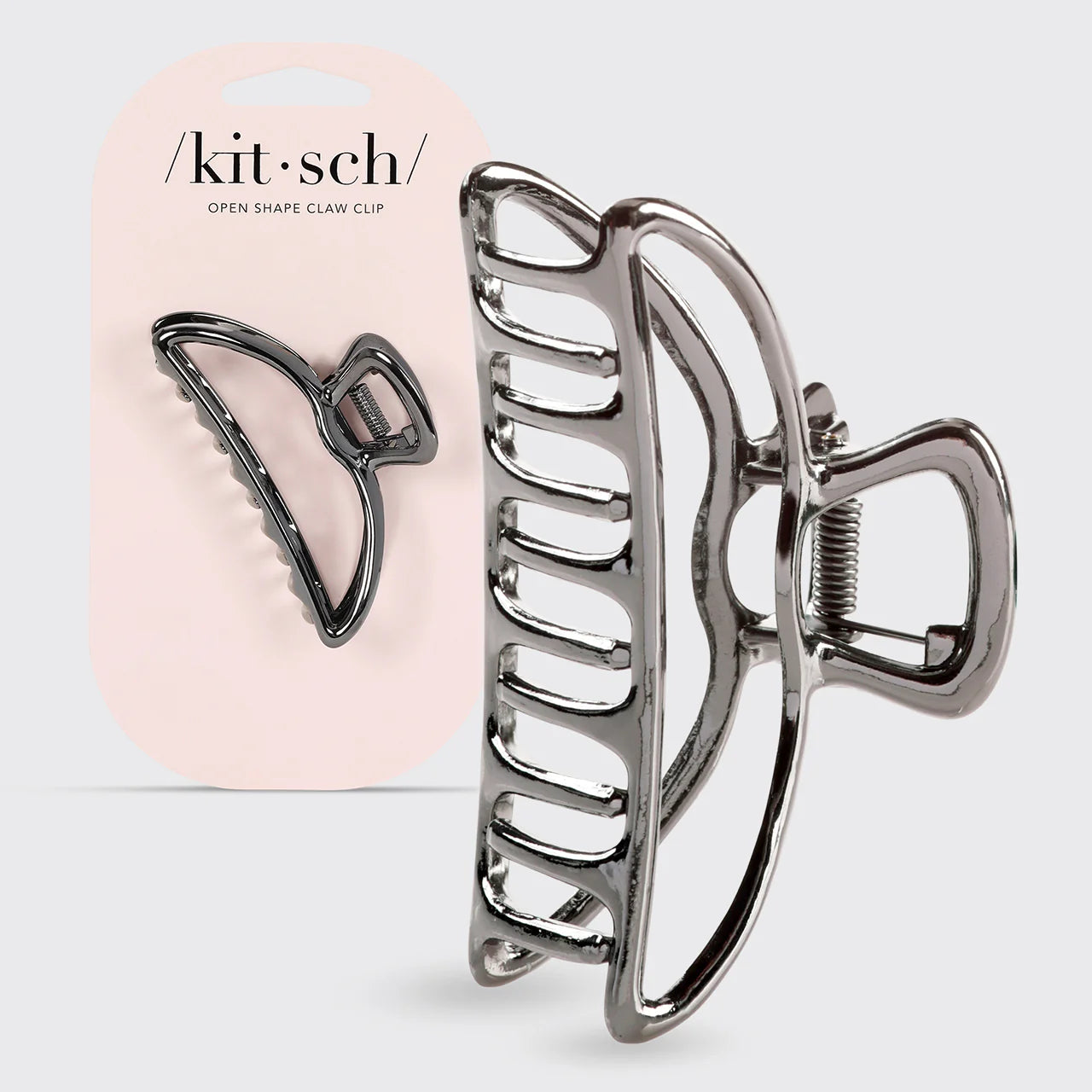 Kitsch Open Shape Claw Clip - Hematite