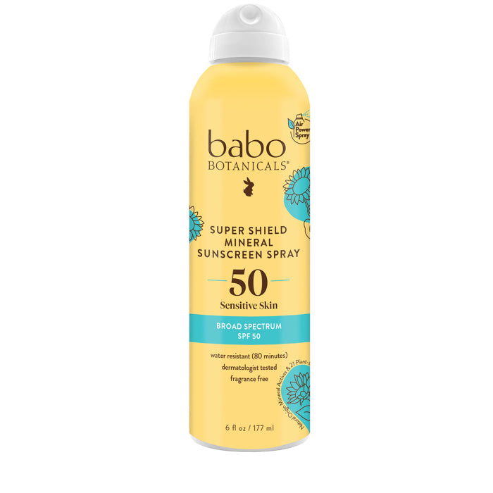 Babo Botanicals Super Shield Mineral Sunscreen Spray SPF 50 6.0oz / 177ml
