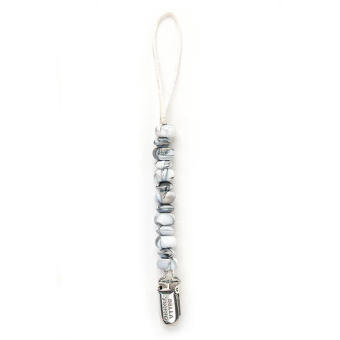 Bella Tunno Black Marble Pacifier Clip 1pc