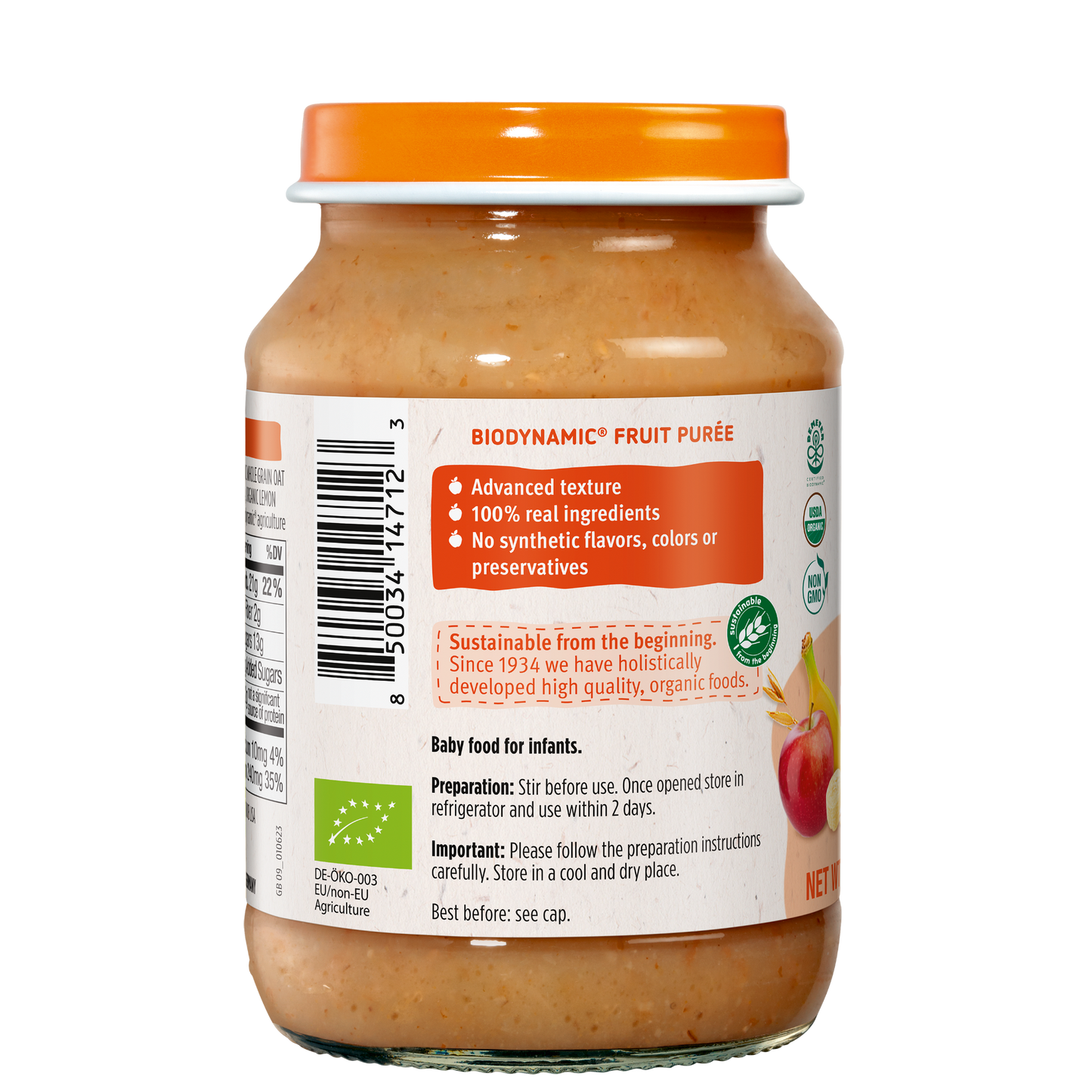 Holle Organic Baby Food Jar - Mixed Fruit with Muesli - 6 Jars