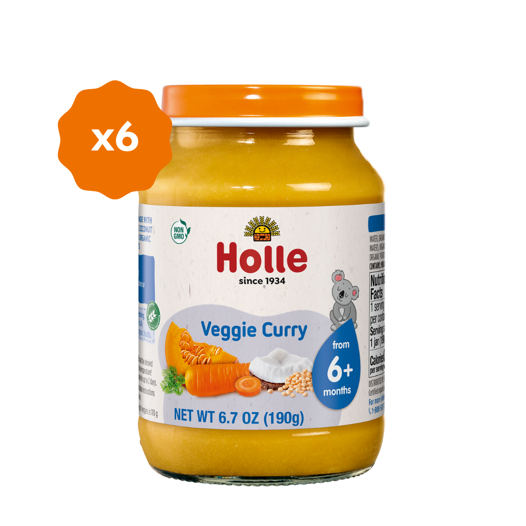 Holle Baby Food Jar - Veggie Curry - 6 Jars