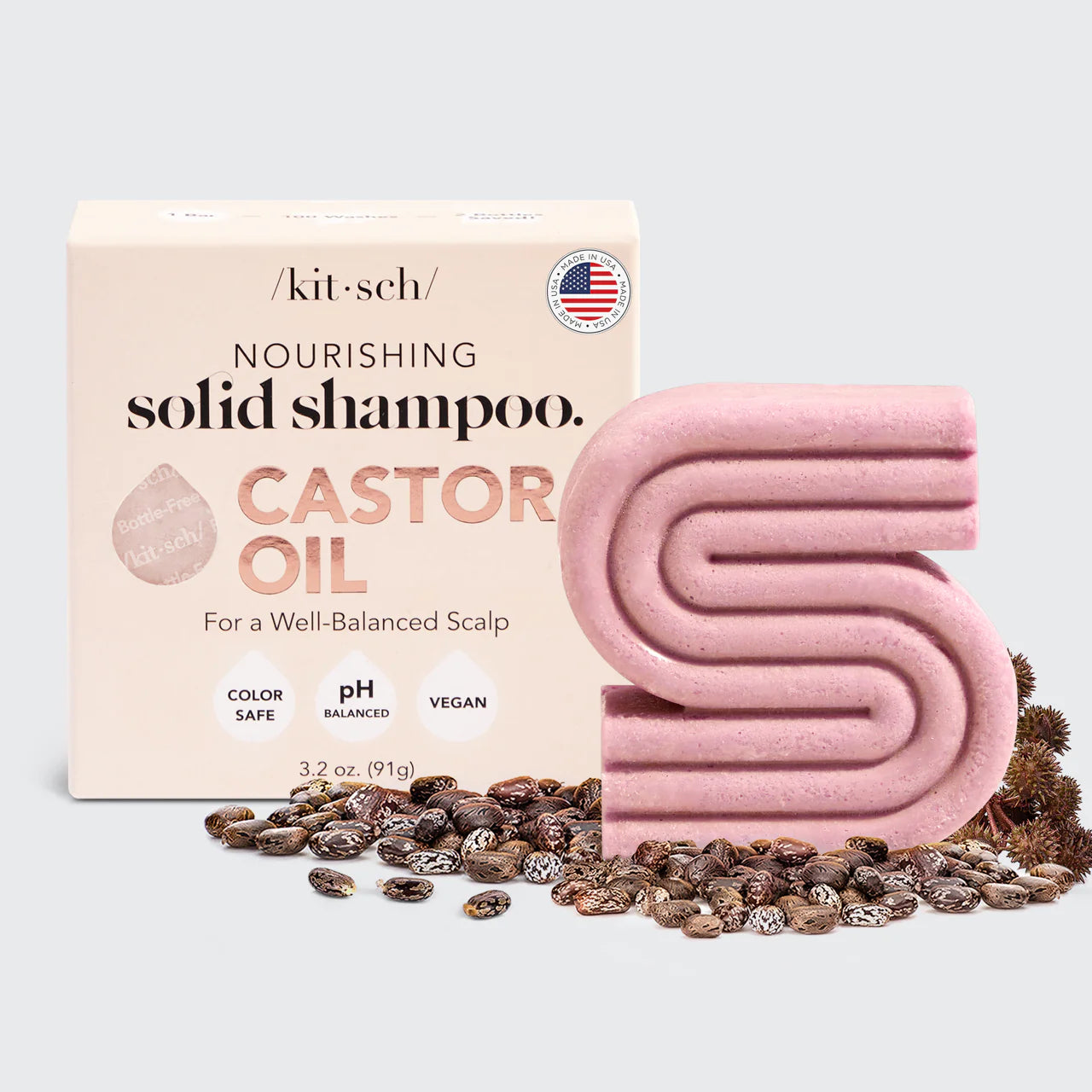 Kitsch Castor Oil Nourishing Shampoo Bar 3.2 oz. (91g)