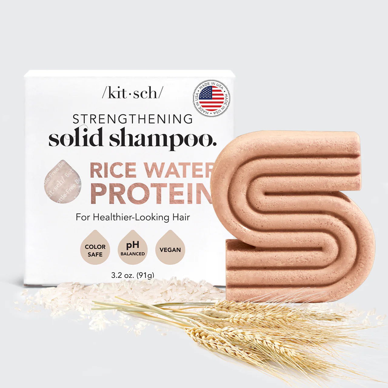 Kitsch Rice Water Shampoo Bar for Hair Growth 3.2 oz. (91g)