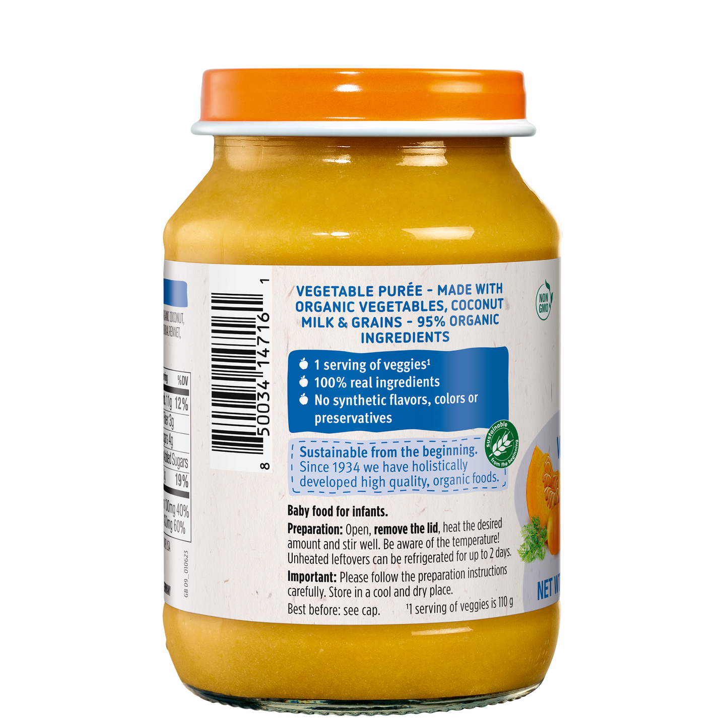 Holle Baby Food Jar - Veggie Curry - 6 Jars